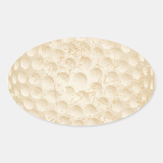 golfbal  ovale sticker (Voorkant)