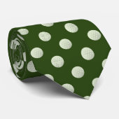 Golfbal overal op groen voor golfer stropdas (Opgerold)