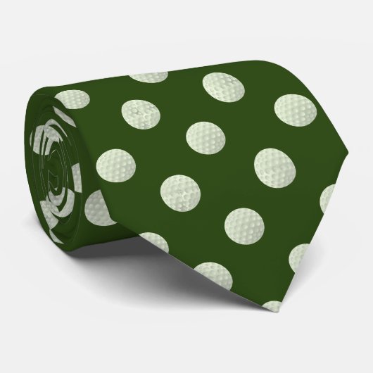 Golfbal overal op groen voor golfer stropdas (Opgerold)