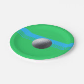 Golfbal papier borden papieren bordje (Gekanteld)