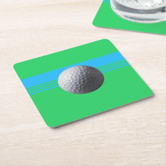 Golfbal papier onderzetters (Schuin)