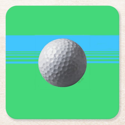 Golfbal papier onderzetters (Voorkant)