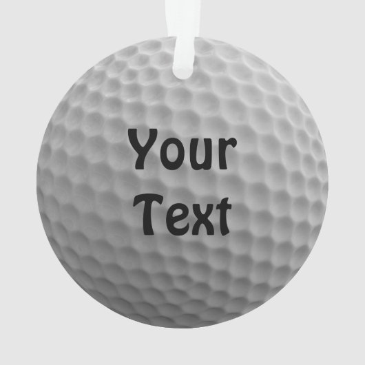 Golfbal past Persoonlijke de Kleur van de Doopvont Ornament (achterkant)