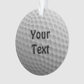 Golfbal past Persoonlijke de Kleur van de Doopvont Ornament (voorkant)