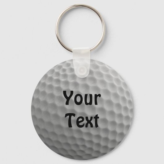 Golfbal past Persoonlijke de Kleur van de Doopvont Sleutelhanger (Voorkant)