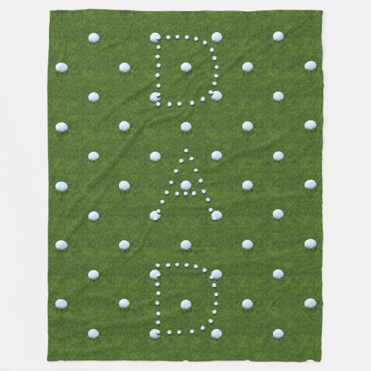 Golfbal patroon Grote groene fleece deken (Voorkant)