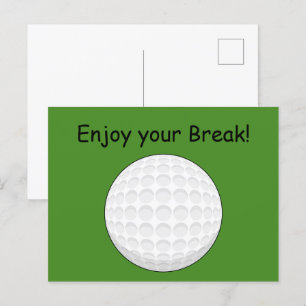 Golfbal personaliseren feestdagenkaart