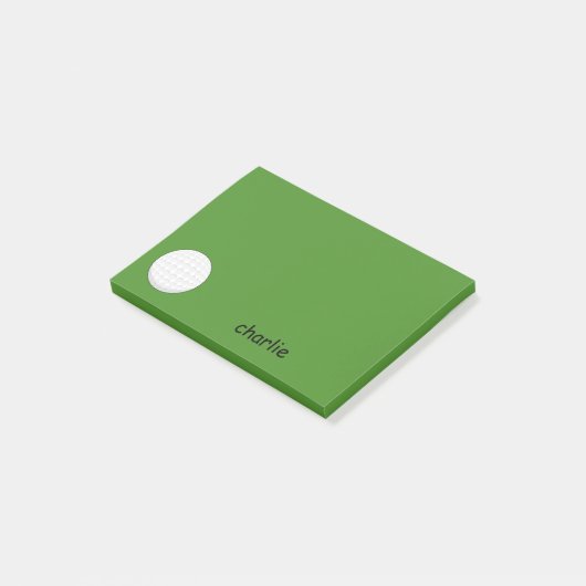 Golfbal personaliseren post-it® notes (Schuin)