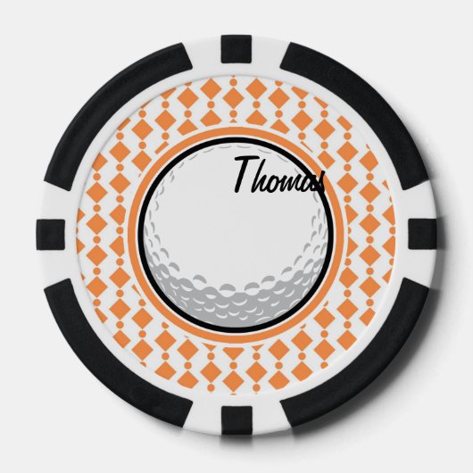 golfbal pokerchips (Voorkant)