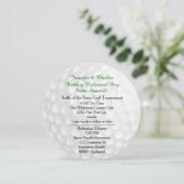 Golfbal Pre-huwelijksfeest Uitnodiging (Staand voorkant)