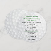 Golfbal Pre-huwelijksfeest Uitnodiging (Voorkant / Achterkant)