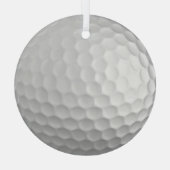 Golfbal Putjes Glas Ornament (Achterkant)