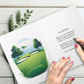 Golfbal raken water golf spelers verjaardag kaart