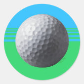 Golfbal rond kleine stickers (Voorkant)