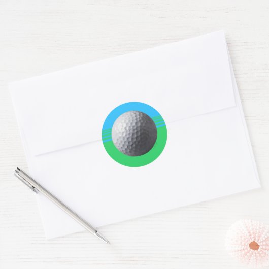 Golfbal rond kleine stickers (Envelop)