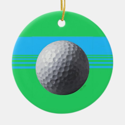 Golfbal rond ornament (Voorkant)