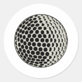 golfbal ronde sticker (Voorkant)