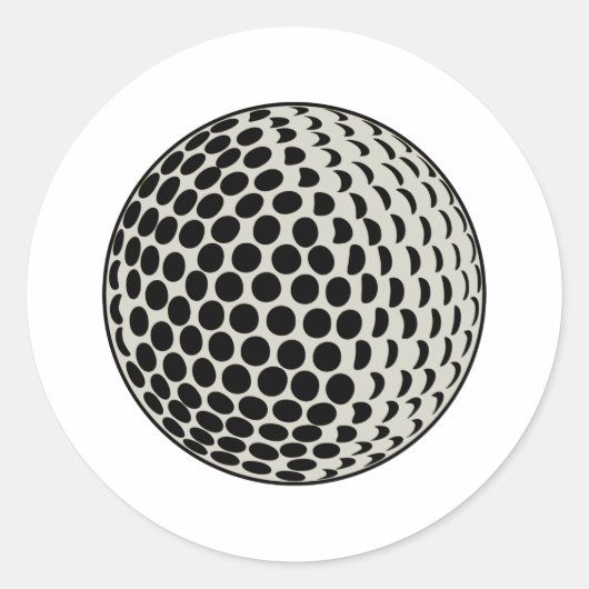 golfbal ronde sticker (Voorkant)