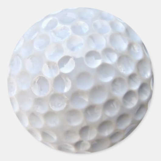 golfbal ronde sticker (Voorkant)