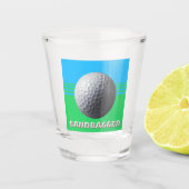 Golfbal Sandbagger schot glas (Voorkant)