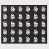 Golfbal Santa Hat Kerst Golfen Xmas Lights Cadeaupapier (Vlak)