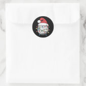 Golfbal Santa Hat Kerst Golfen Xmas Lights Ronde Sticker (Tas)