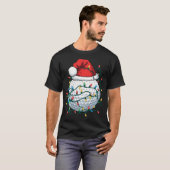 Golfbal Santa Hat Mannen Vrouwen Kerst Golfen T-shirt (Voorkant volledig)