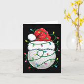 Golfbal Santa Hat Mannen Vrouwen Kerst Golfen X Kaart (Gele Bloem)