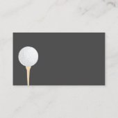 golfbal schone minimalistische grijs en wit gebrui visitekaartje (Achterkant)