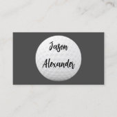 golfbal schone minimalistische grijs en wit gebrui visitekaartje (Voorkant)