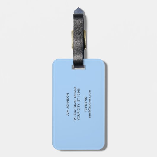 Golfbal Sneeuwman Bagagelabel (Achterkant verticaal)