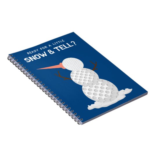 Golfbal Sneeuwman Notitieboek (Rechterzijde)