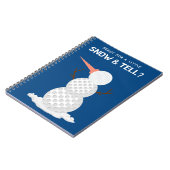 Golfbal Sneeuwman Notitieboek (Linkerzijde)