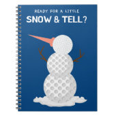 Golfbal Sneeuwman Notitieboek (Voorkant)