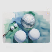 Golfbal spatten golfhanddoek (Horizontaal)