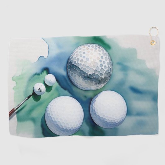 Golfbal spatten golfhanddoek (Horizontaal)