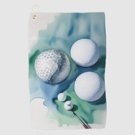 Golfbal spatten golfhanddoek