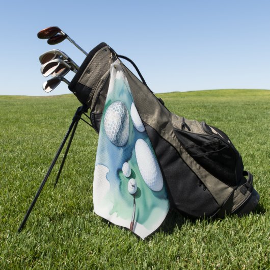 Golfbal spatten golfhanddoek (Groen)