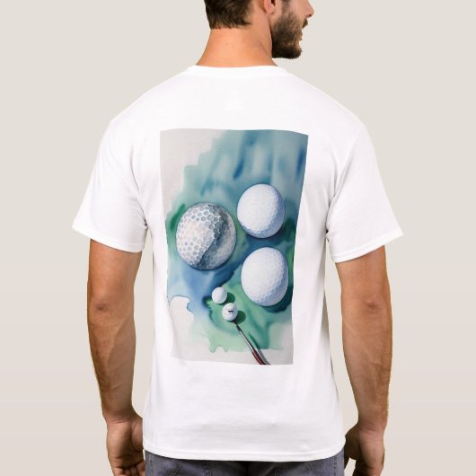 Golfbal spatten t-shirt (Achterkant)