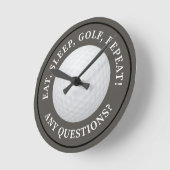 Golfbal Sport Golf Quote Modern Bruin Brons Ronde Klok (Hoek)