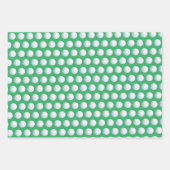 Golfbal Sportpatroon Groen Wit & Geel Inpakpapier Vel (Voorkant)