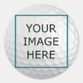 Golfbal Sticker - Met Logo (Voorkant)