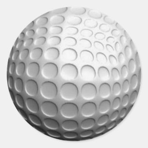Golfbal Stickers (voeg je eigen tekst toe als je w