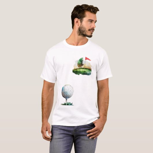 golfbal t-shirt (Voorkant volledig)