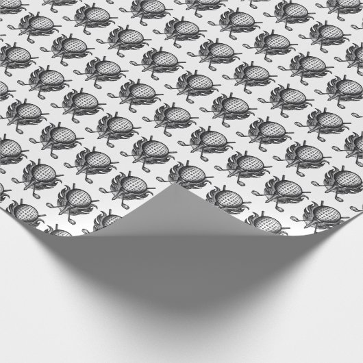 Golfbal T-shirt Clubs Print Golfer Sport Atletiek Cadeaupapier (Hoek)