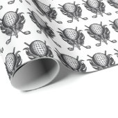 Golfbal T-shirt Clubs Print Golfer Sport Atletiek Cadeaupapier (Rol Hoek)