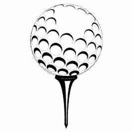 Golfbal & t-shirt sculptuur staand fotobeeldje