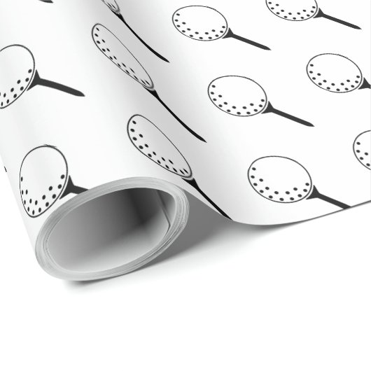 Golfbal T-shirt Sport Classic Zwart Wit Sport Cadeaupapier (Rol Hoek)