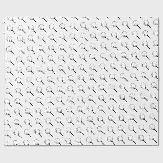 Golfbal T-shirt Sport Classic Zwart Wit Sport Cadeaupapier (Vlak)