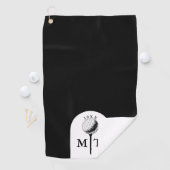 Golfbal Tee Gepersonaliseerde Initiaal Monogram Ja Golfhanddoek (Insitu)